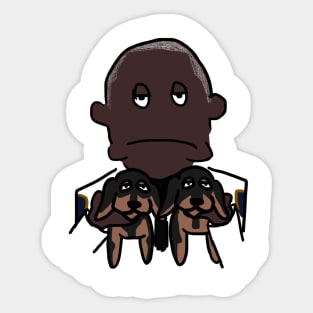 Captain Ray Holt and puppies Sticker